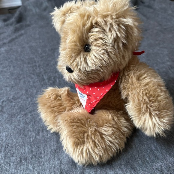 Vintage Eden Osh Kosh Brown Bear 12” Red Bandana - Picture 3 of 10